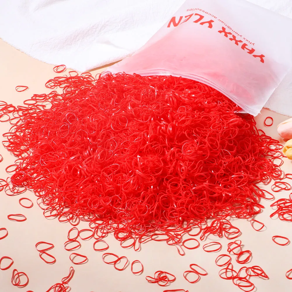 500pcs Colorful Disposable Elastic Hair Bands for Girls