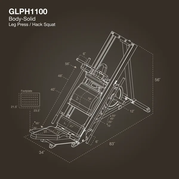 Bodysolid Glph-1100 Leg Press & Hack Squat