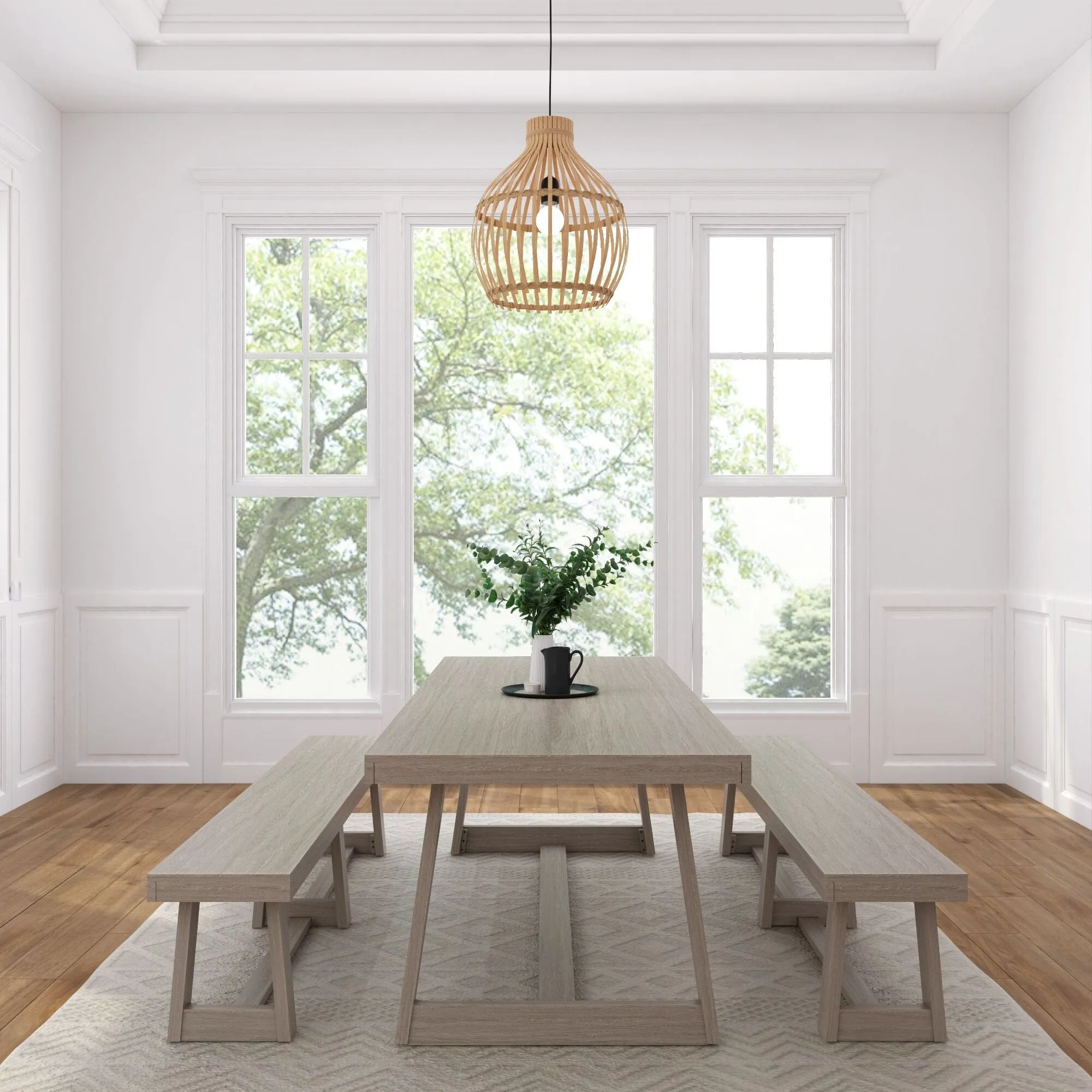 Classic Dining Set with Benches - 94"