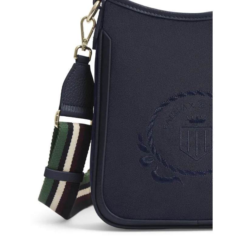 Fairfax & Favor Richmond Messenger Ladies Suede Handbag - Navy